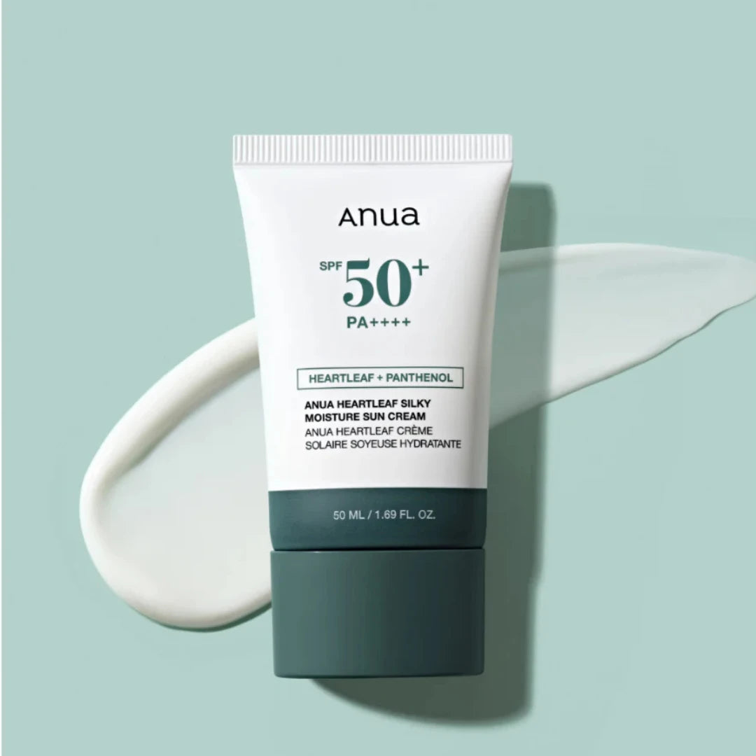 ANUA®️ HEARTLEAF MOISTURE SUNSCREEM protector solar hidratante y calmante 50 ml