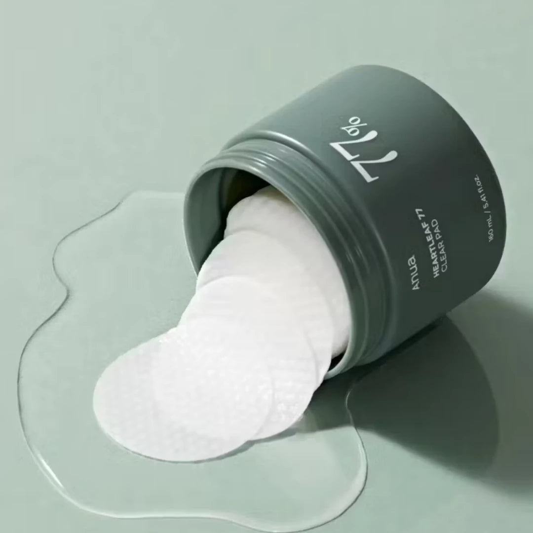 ANUA®️ HEARTLEAF 77% CLEAR PAD almohadillas tonificantes 70 pcs